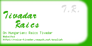 tivadar raics business card